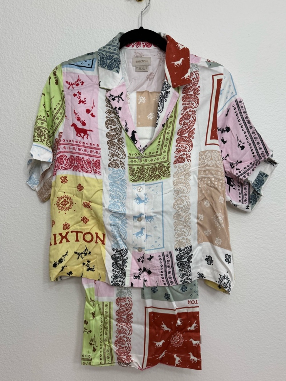 Brixton Patchwork Bandana Shirt/Pants set in Multicolor